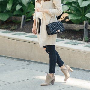 NEW Vince Camuto ‘Fileana’ Split Shaft Bootie Suede Taupe Ankle Booties